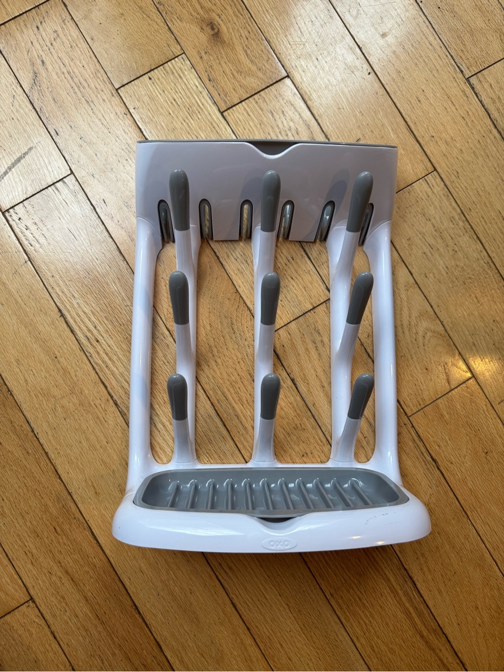 OXO tot space saving drying rack for bottles